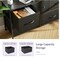 5 Drawer Dresser, Nightstand Storage Tower Storage Dresser Fabric Dresser With Wood Top for Living Room, Bedroom, Hallway, and Nursery, Black